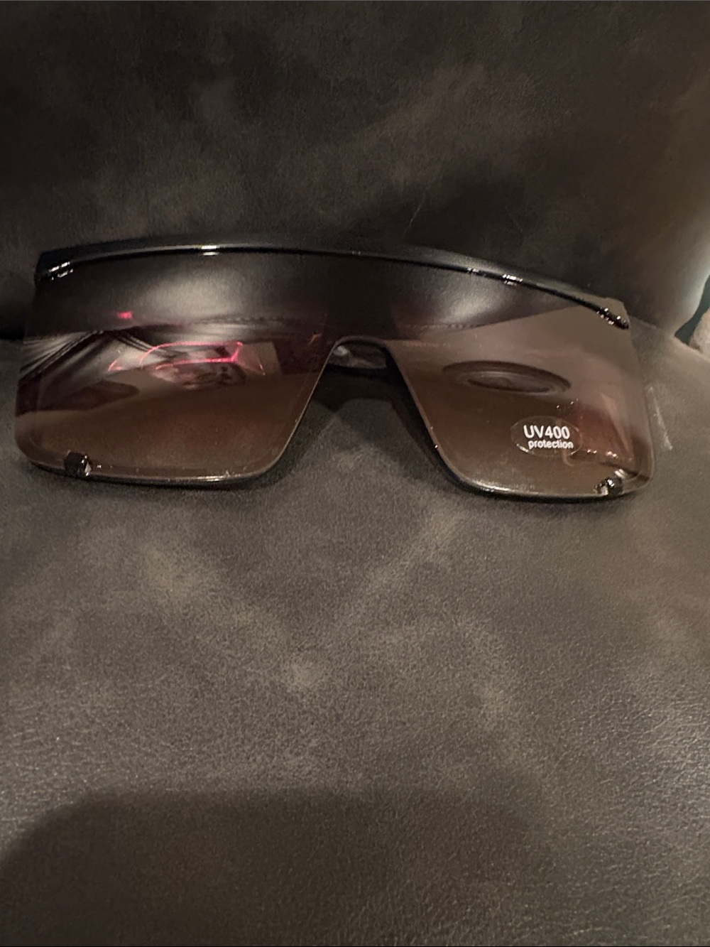 Sleek Shield Sunglasses in Smoky Brown